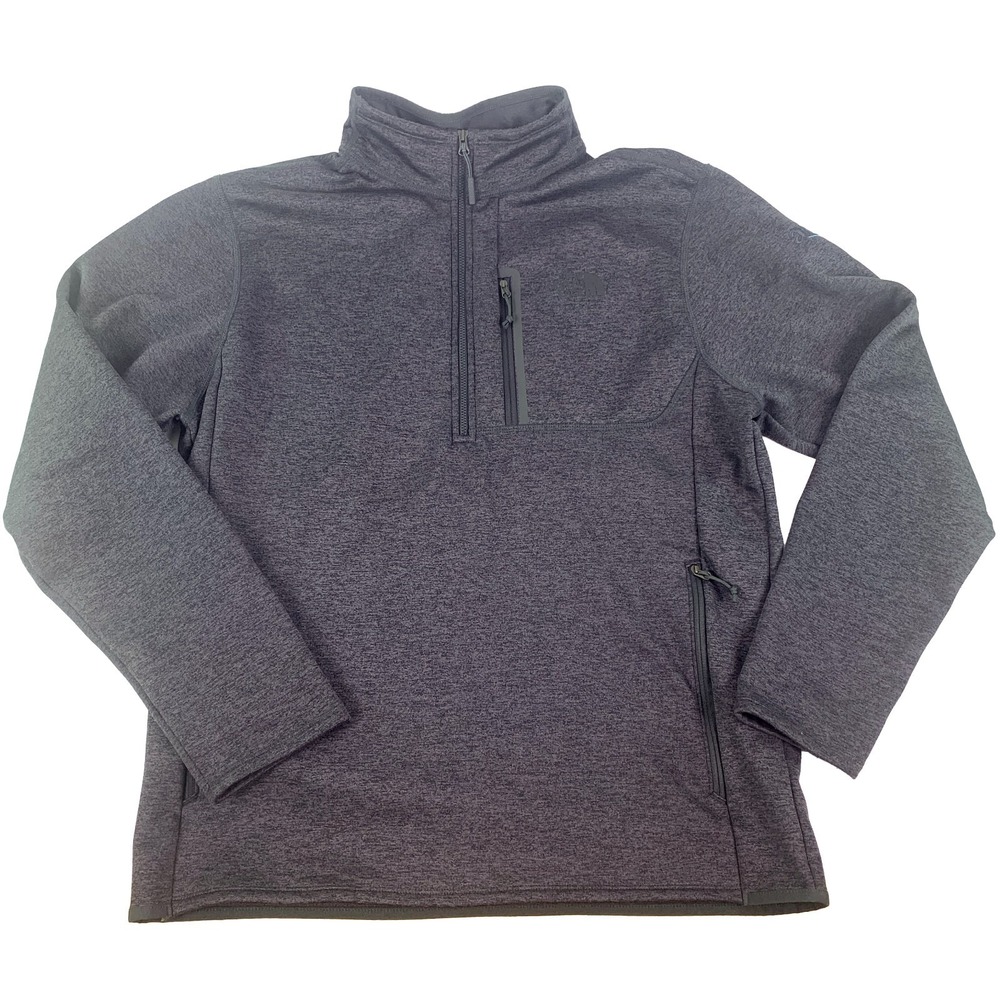 North Face Canyonlands 1/2 Zip Fleece Pullover Jacket Mens L Charcoal Gray SEE